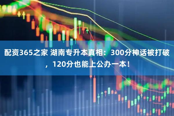 配资365之家 湖南专升本真相：300分神话被打破，120分也能上公办一本！